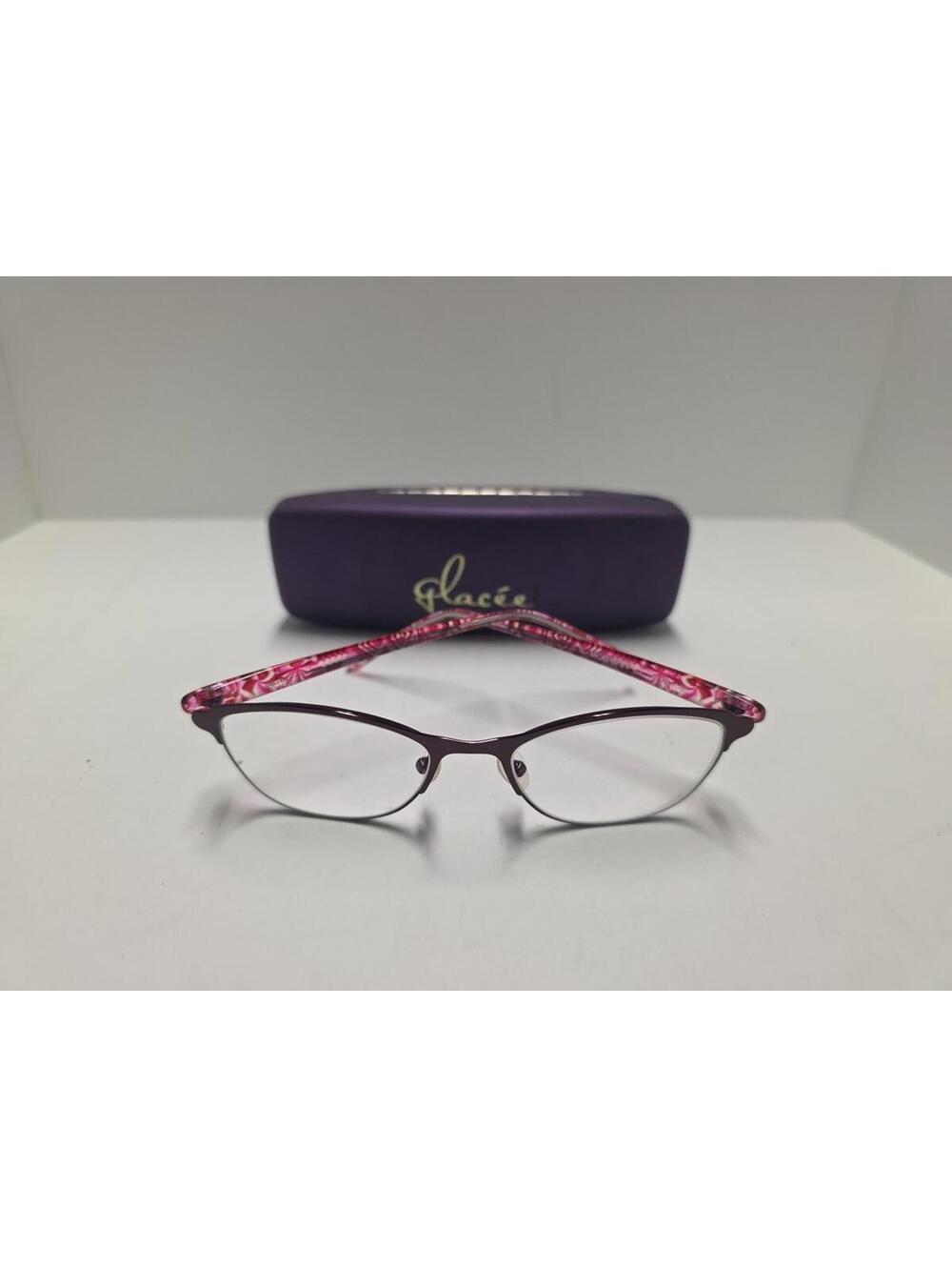 New Glacee 50-16-140 Semi-Rimless Pink Women's Eyeglasses Frame Korea .